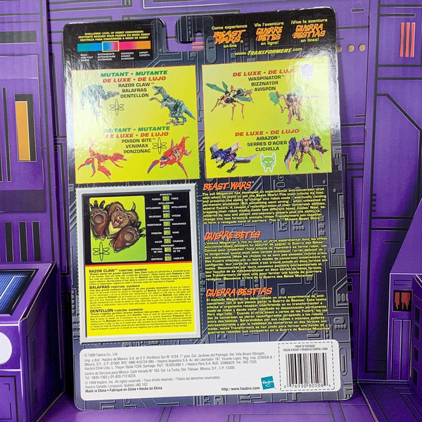 Transformers Beast Wars Razor Claw with full Card Razorclaw