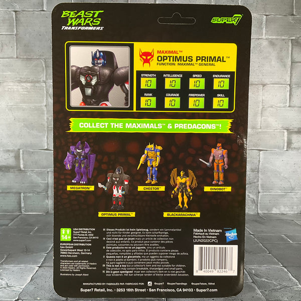 Super7 ReAction Transformers: Beast Wars - Optimus Primal