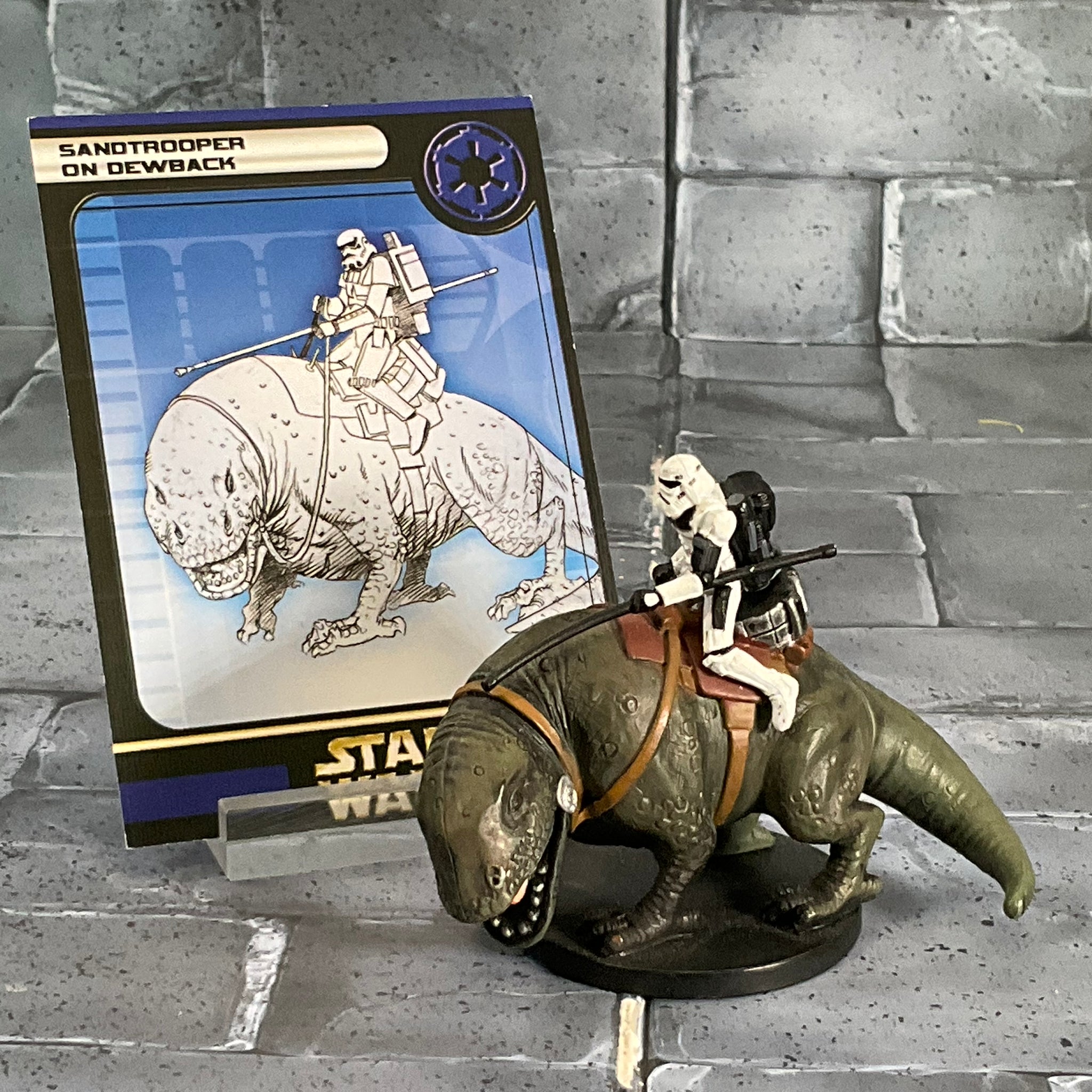 Star Wars Miniatures 40/60 Sandtrooper on Dewback