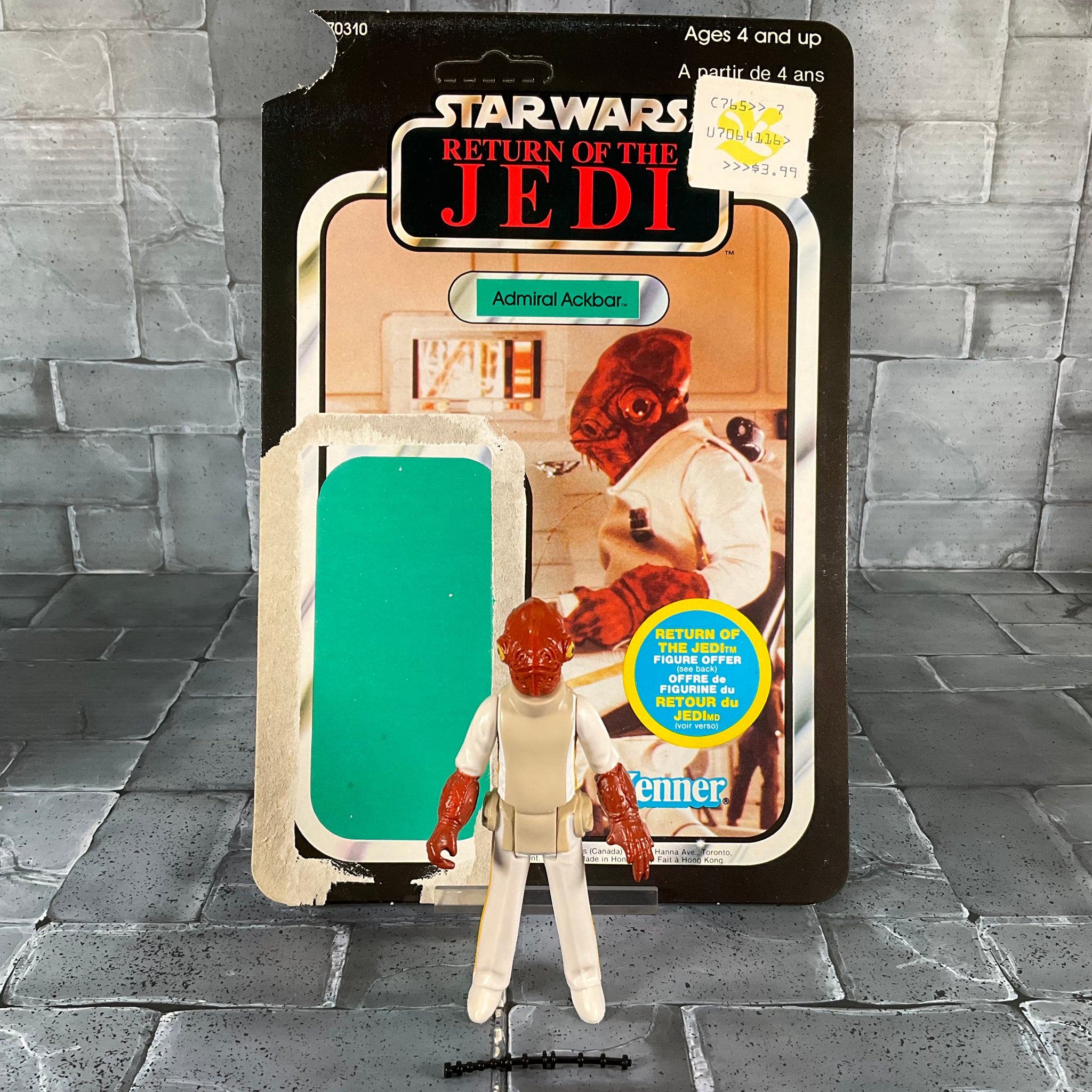 Vintage Kenner Star Wars - Admiral Ackbar with Cardback