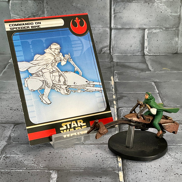 Star Wars Miniatures 4/60 Commando on Speeder Bike