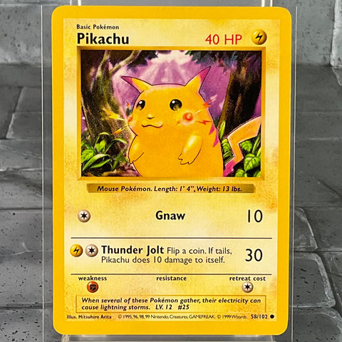Pikachu, Red Cheeks - 58/102 - (Shadowless)