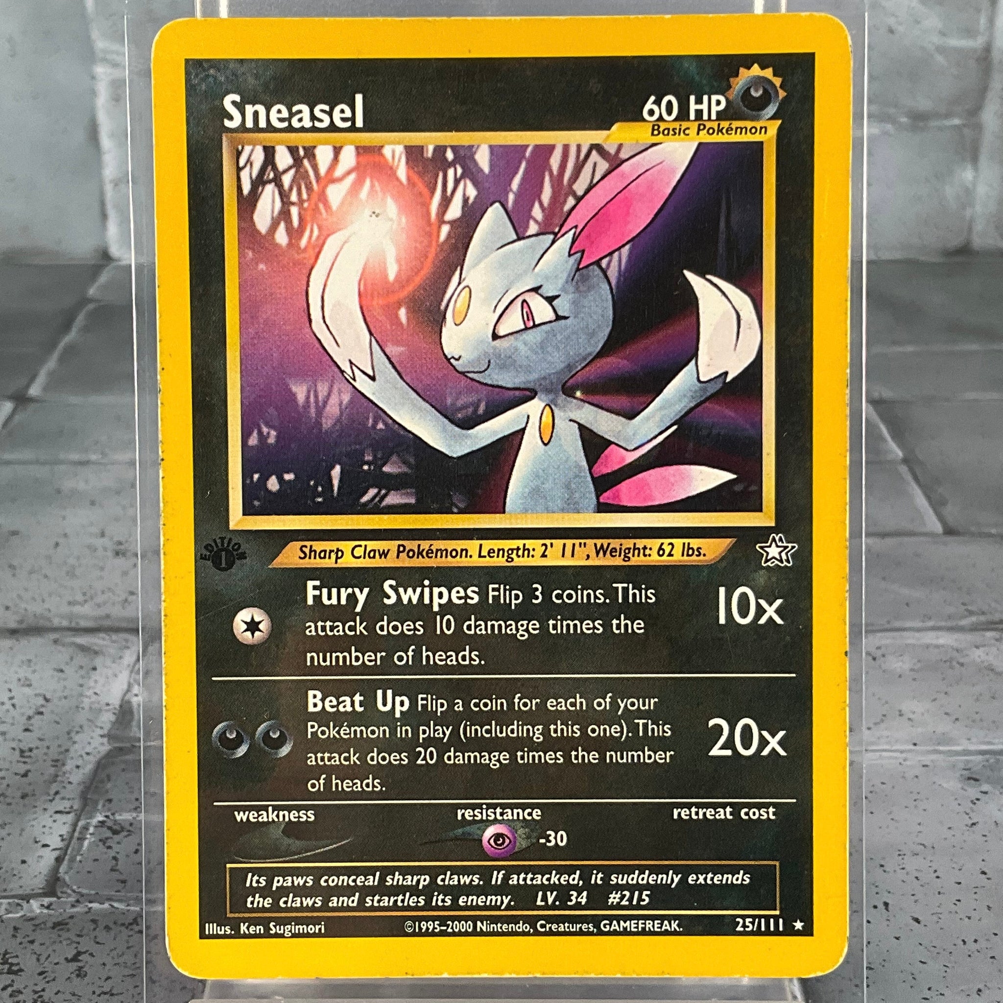 Sneasel - 25/111 - Rare 1st Edition