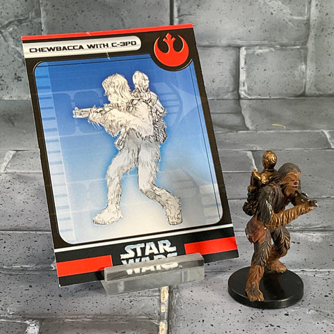 Star Wars Miniatures 6/60 Chewbacca with C-3PO