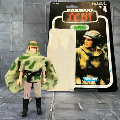 Vintage Kenner Star Wars - Leia in Combat Poncho With Cardback