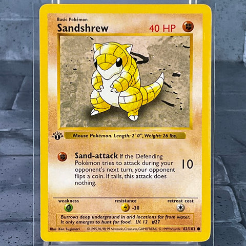 Sandshrew - 62/102 - (1st Edition, Shadowless)