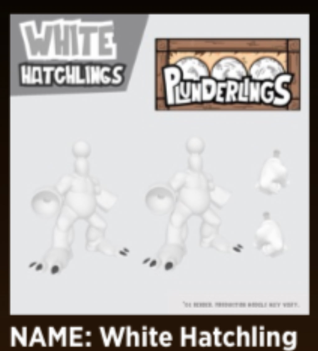 Plunderlings “White Hatchling Crate” by Lone Coconut