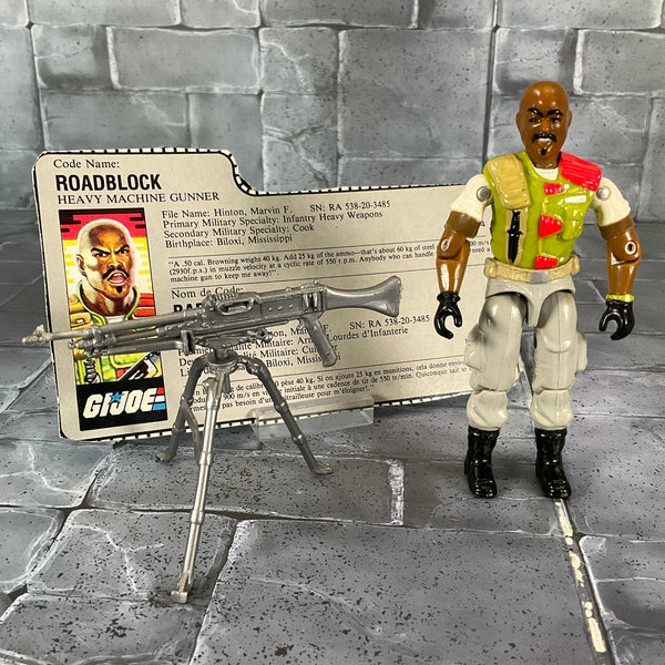 Vintage GI Joe - Roadblock V2 with Filecard