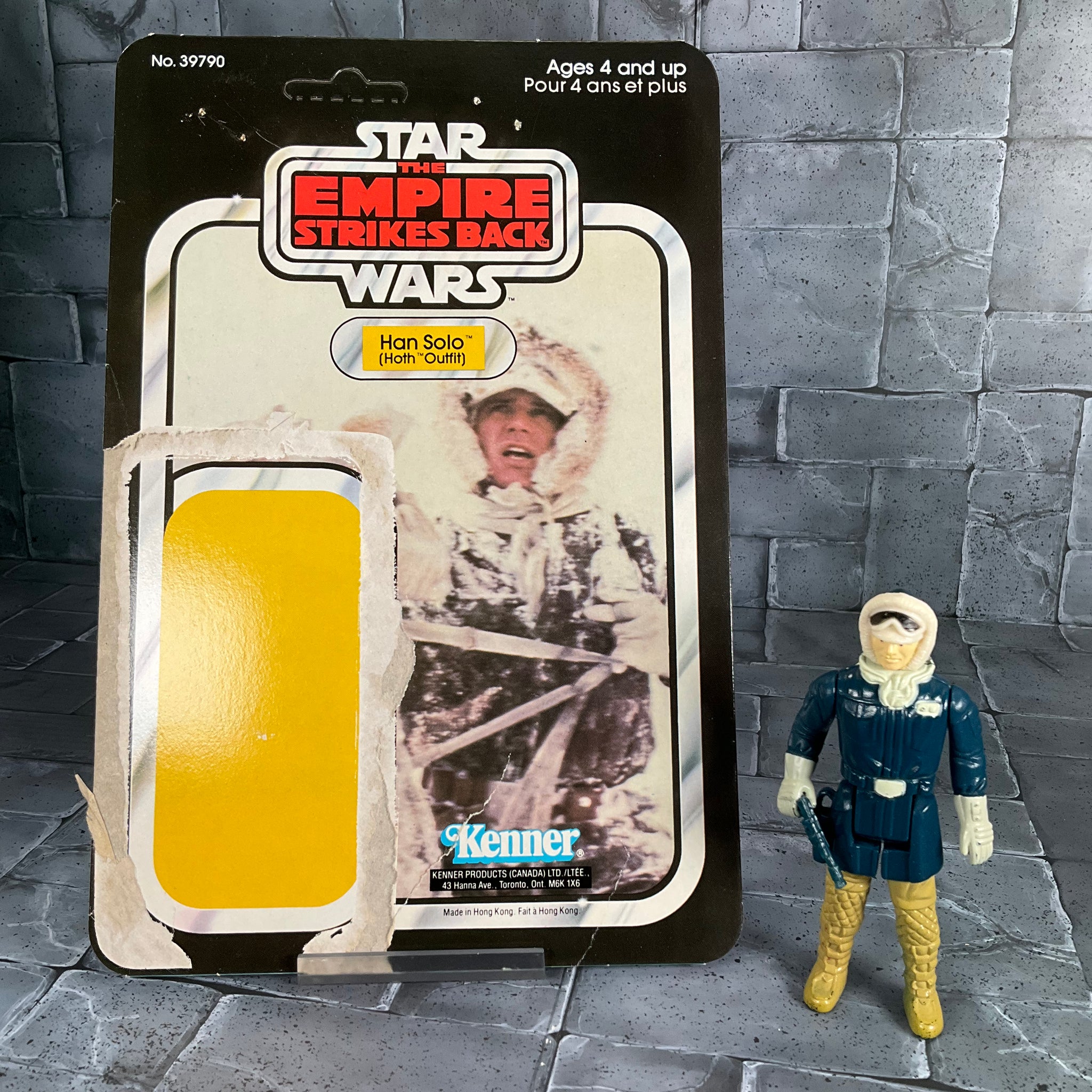 Vintage Star Wars Hoth Han Solo With Unpunched Cardback